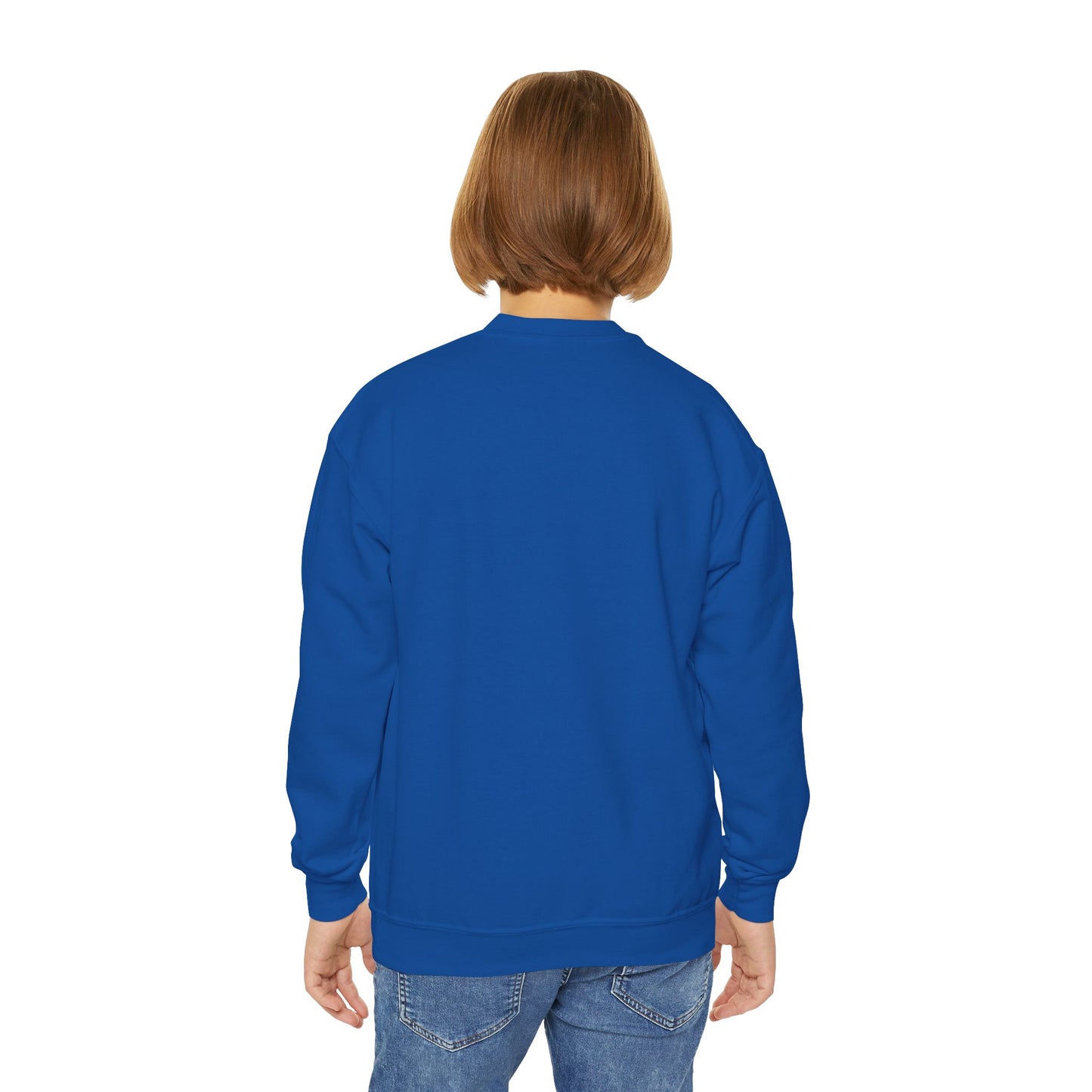 'be courageous.'; Youth Crewneck Sweatshirt