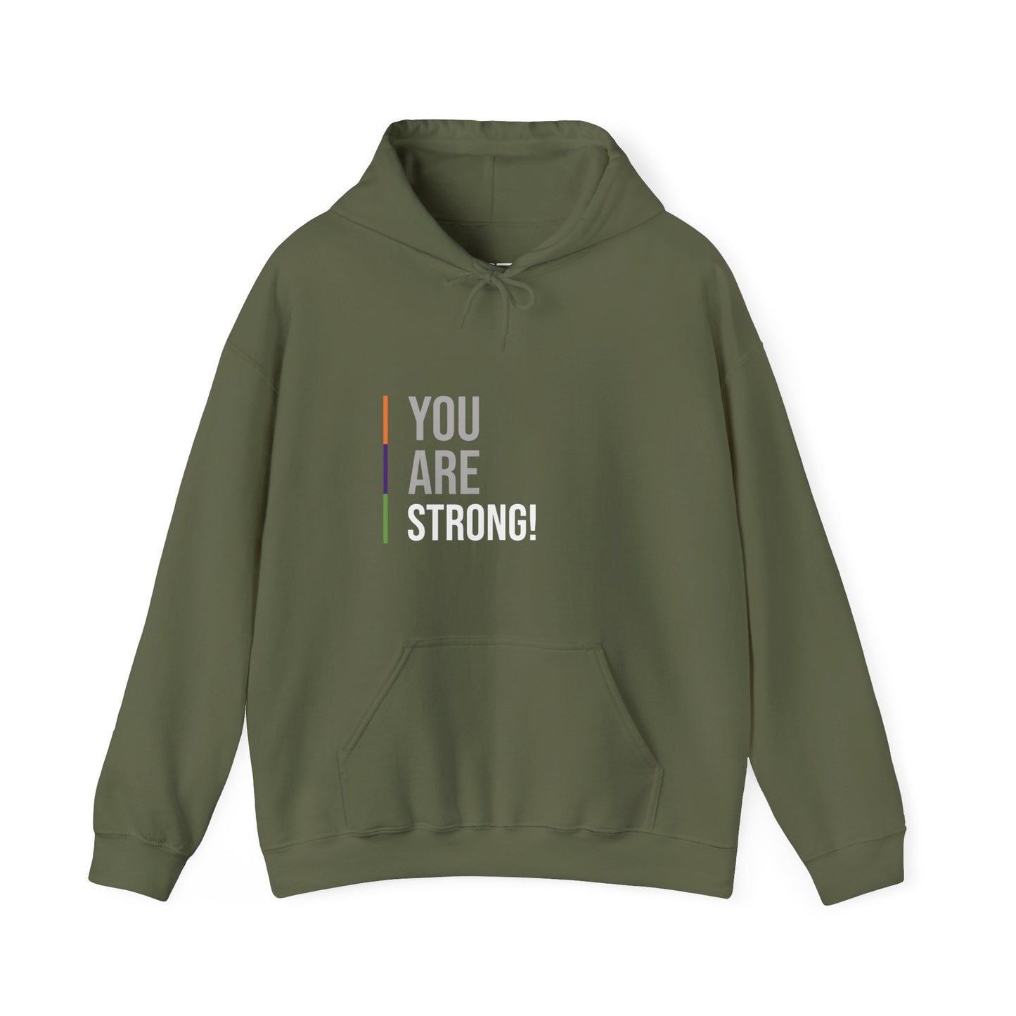 Adult Aspirational Hooded Sweatshirt: 'You Are Strong!'