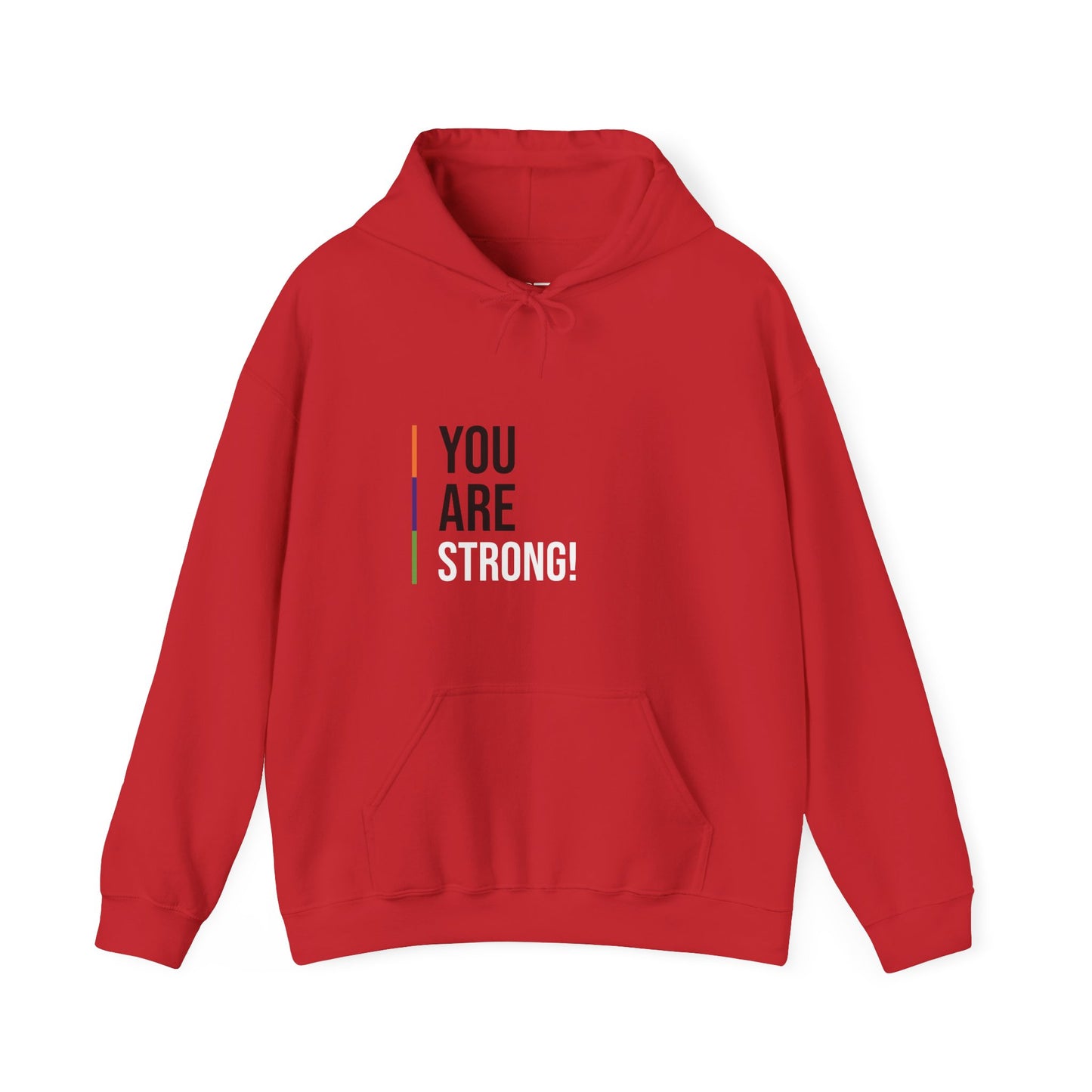 Adult Aspirational Hooded Sweatshirt: 'You Are Strong!'