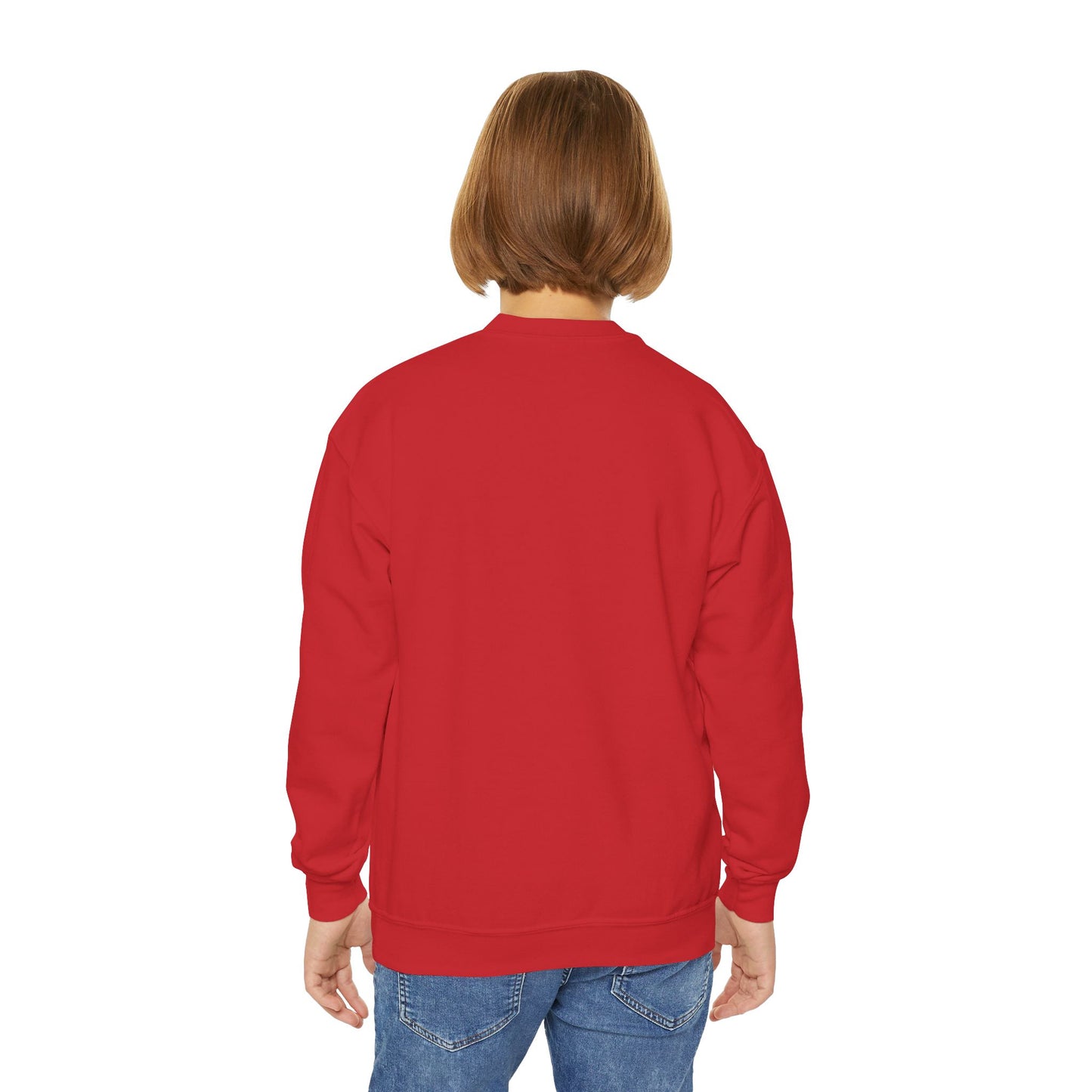 'be courageous.'; Youth Crewneck Sweatshirt