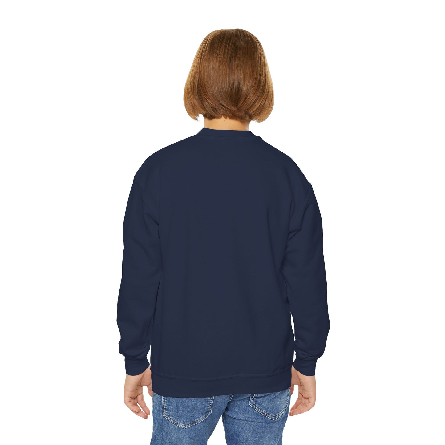 'be courageous.'; Youth Crewneck Sweatshirt