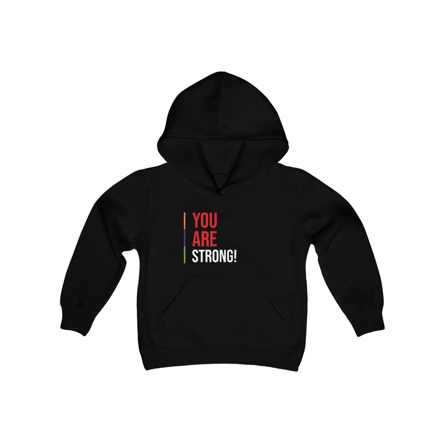 'You Are Strong!' Youth Heavy Blend Hooded Sweatshirt