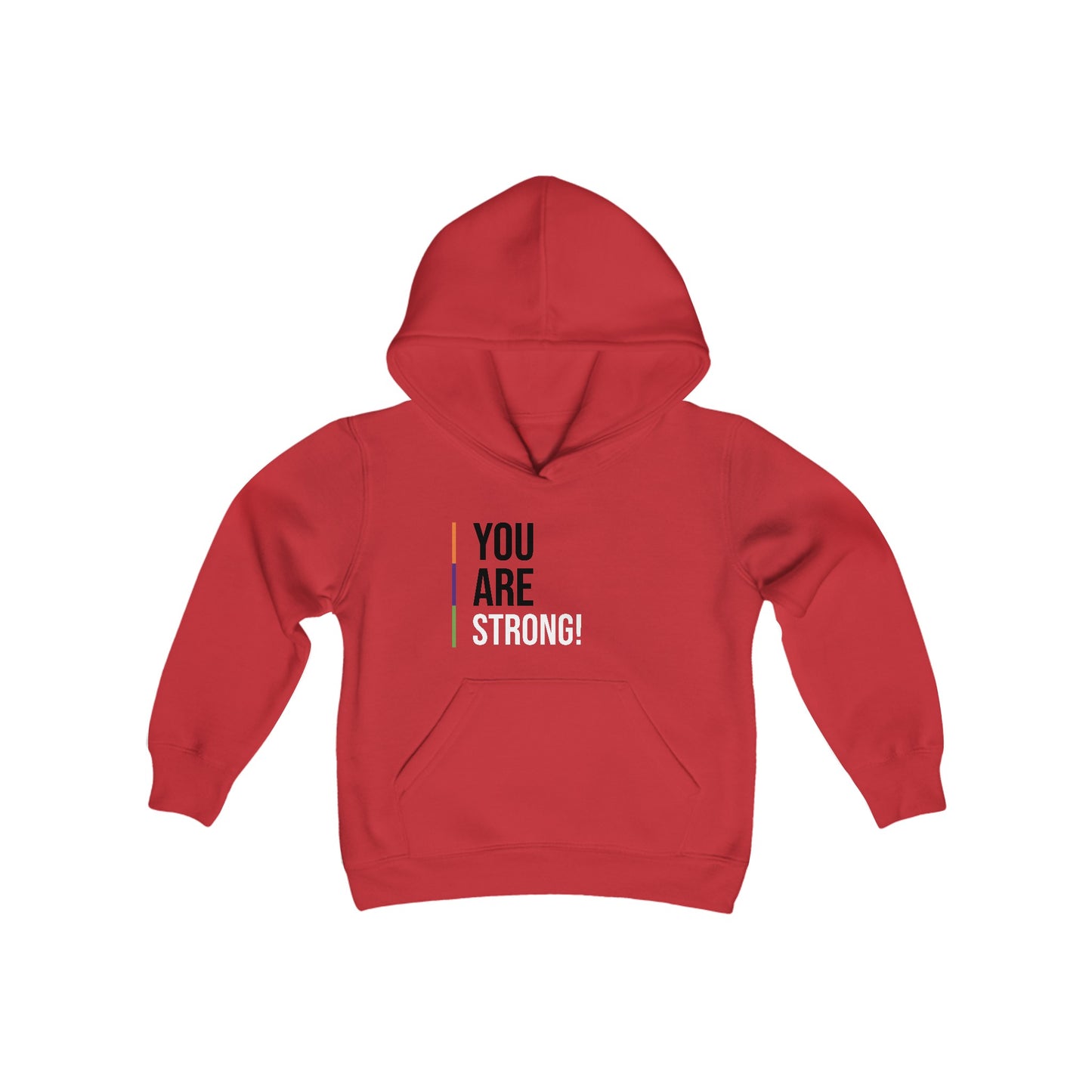 'You Are Strong!' Youth Heavy Blend Hooded Sweatshirt