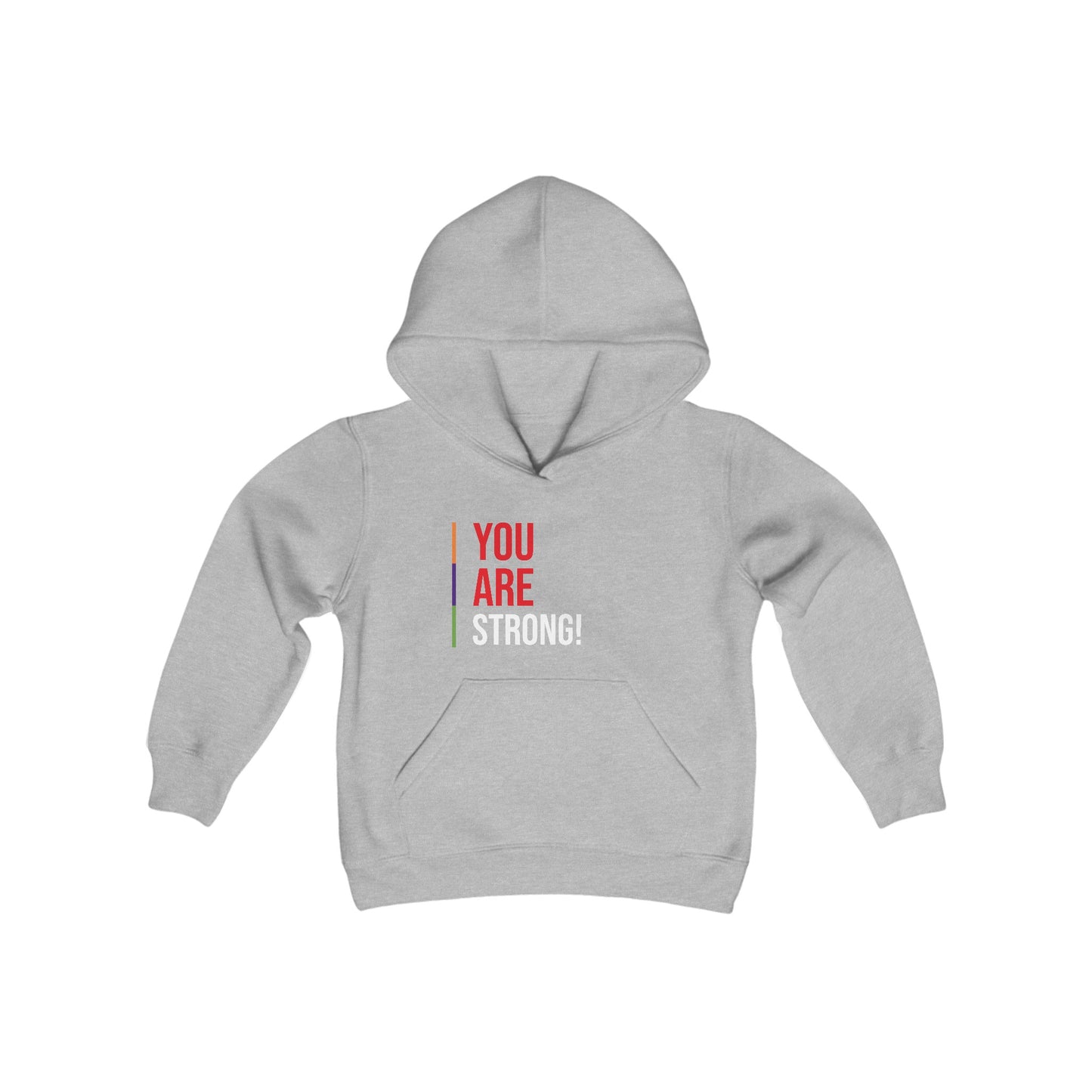 'You Are Strong!' Youth Heavy Blend Hooded Sweatshirt